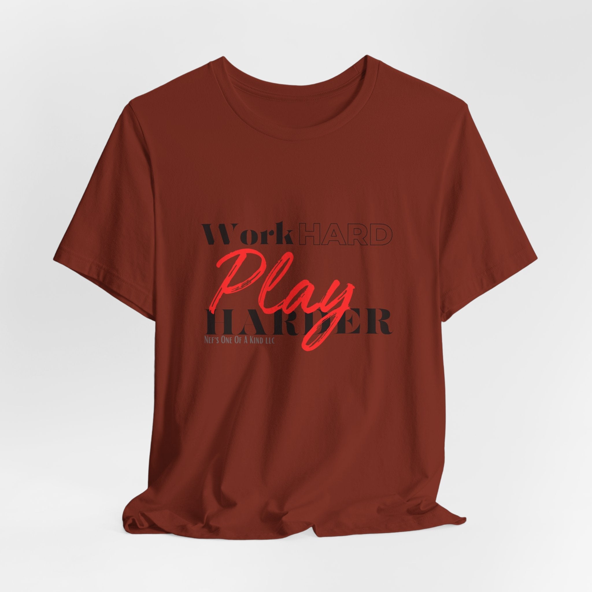 Work Hard Play Harder w/o Unisex Short Sleeve Tee